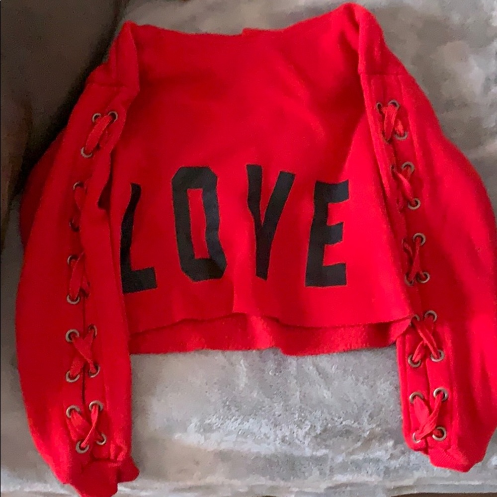 LOVE Crop Top Hoodie